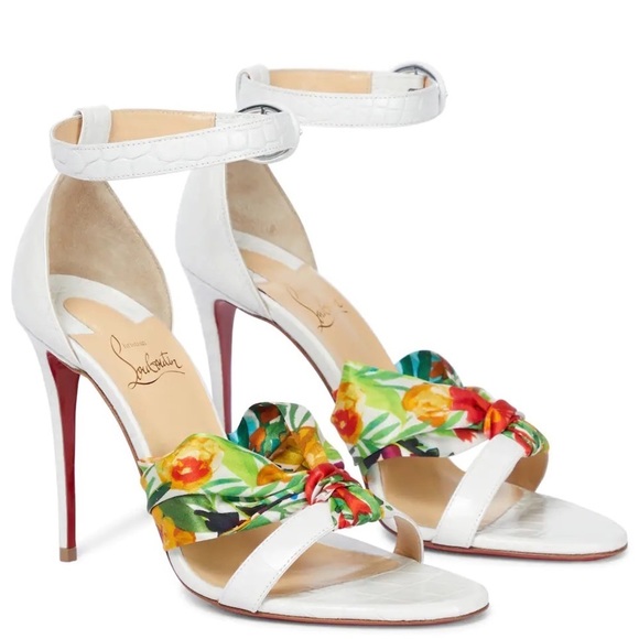 Christian Louboutin Shoes - New Size 39 Christian Louboutin Ruban Leather and Silk Sandals